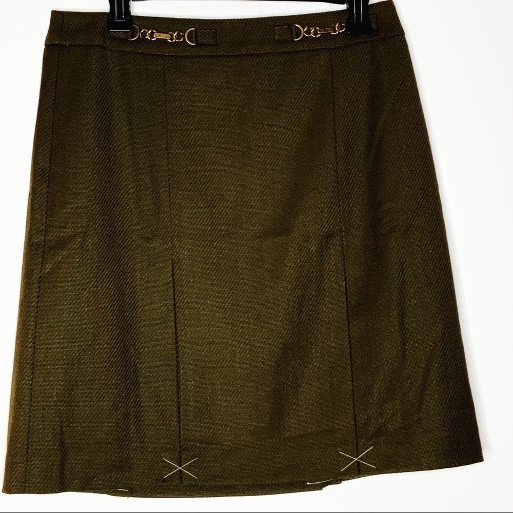 talbots Petites olive green skirt. Size 8P